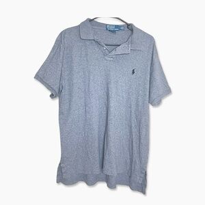 POLO RALPH LAUREN Polo Shirt Size Large Gray Color Vintage Cotton Pre-Owned